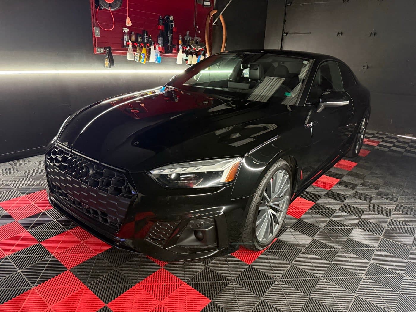 Audi A5 with corrected, swirl-free paint after a paint correction at PitStop & Go